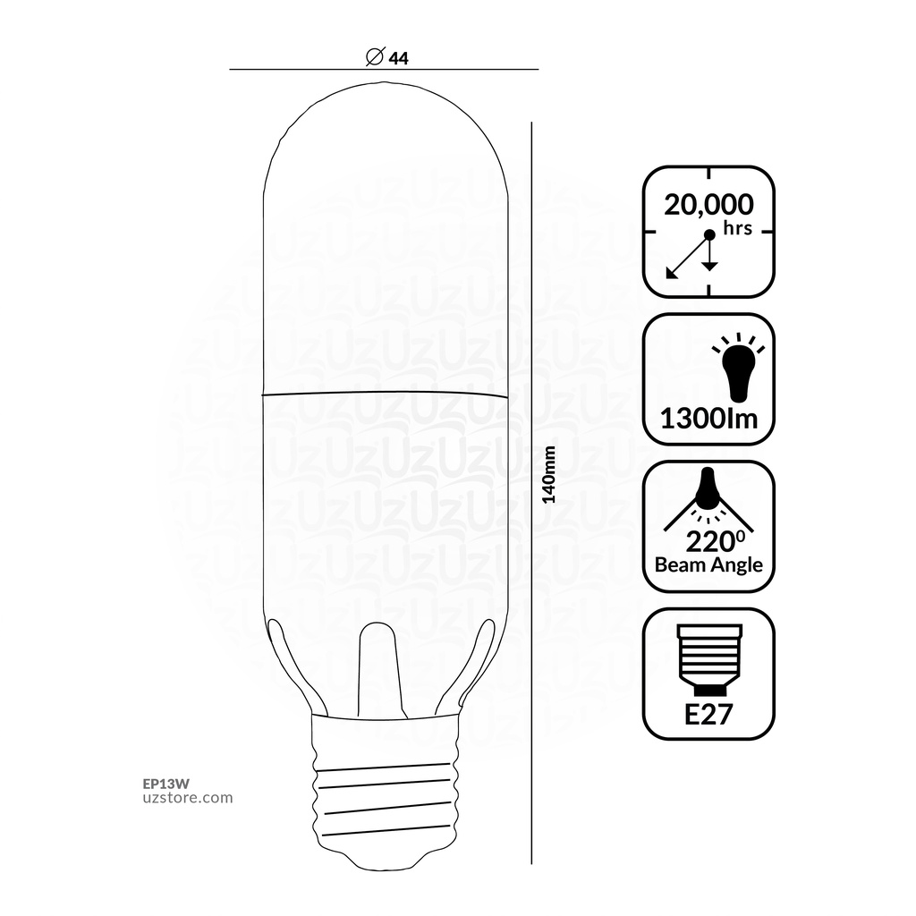 OPPLE LED Stick Lamp13W Warm whiteE27   