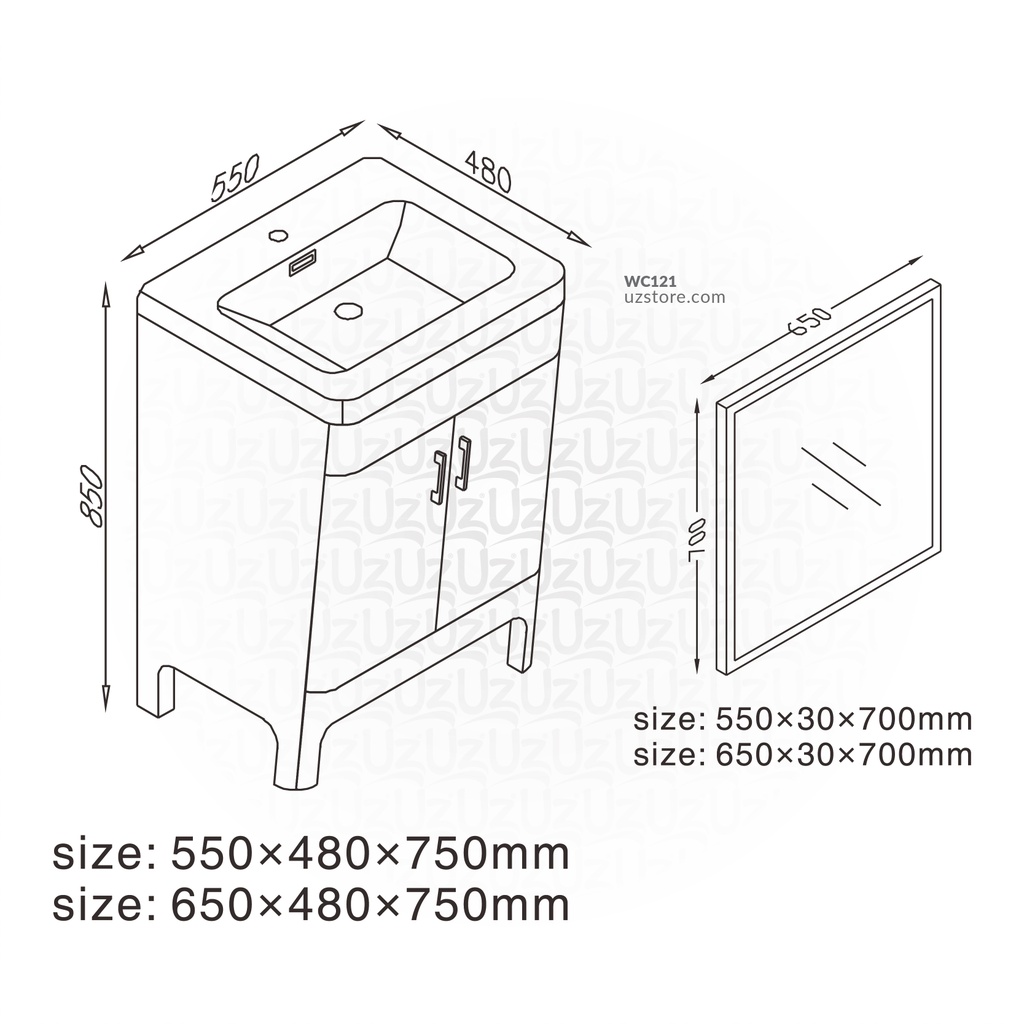 Wash Basin With CabinetKZA-1811065