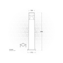 FUMAGALLI EASTER BOLLARD 800MM GX53 10W 3000K GY Made in Italy 