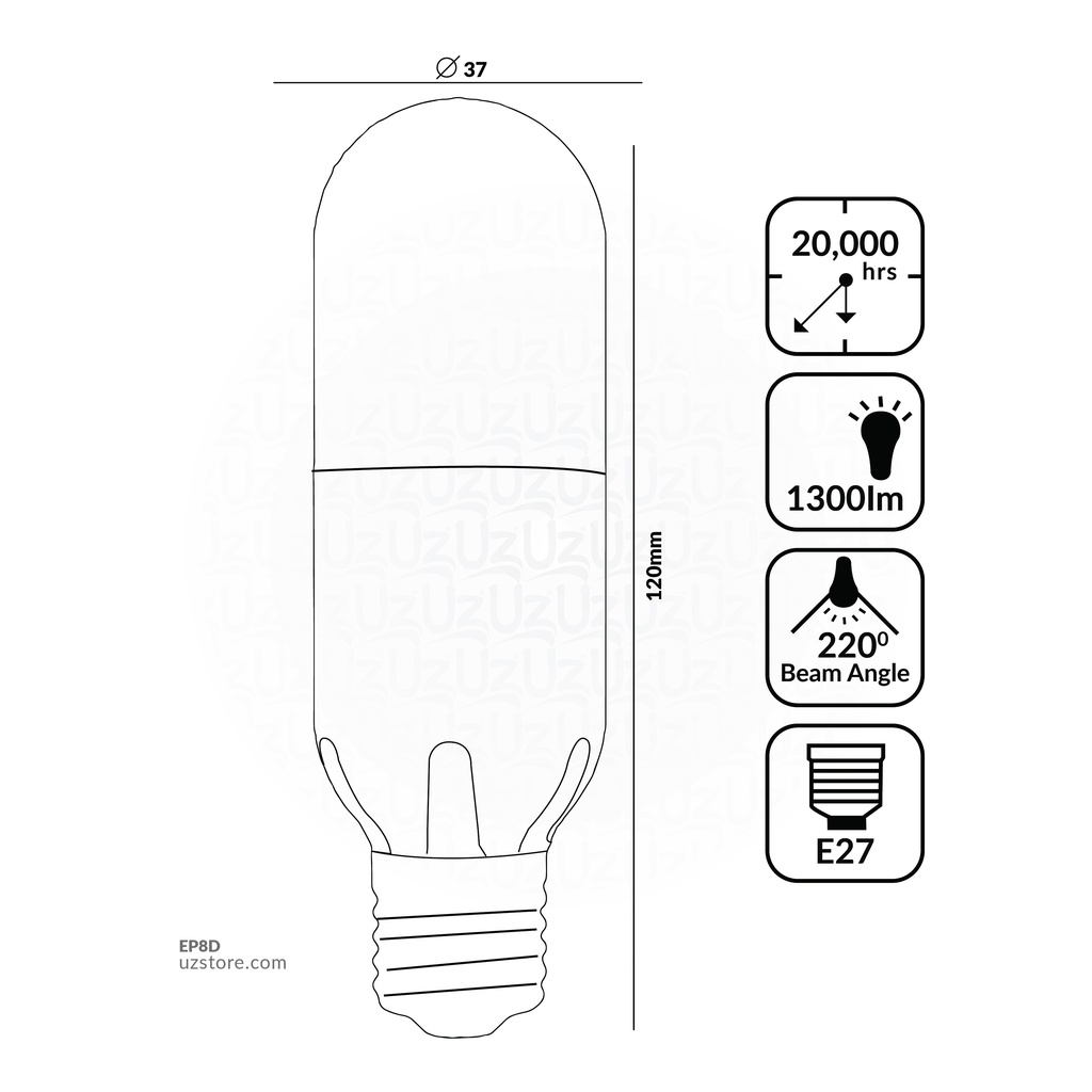 OPPLE LED Stick Lamp8W Daylight E27 