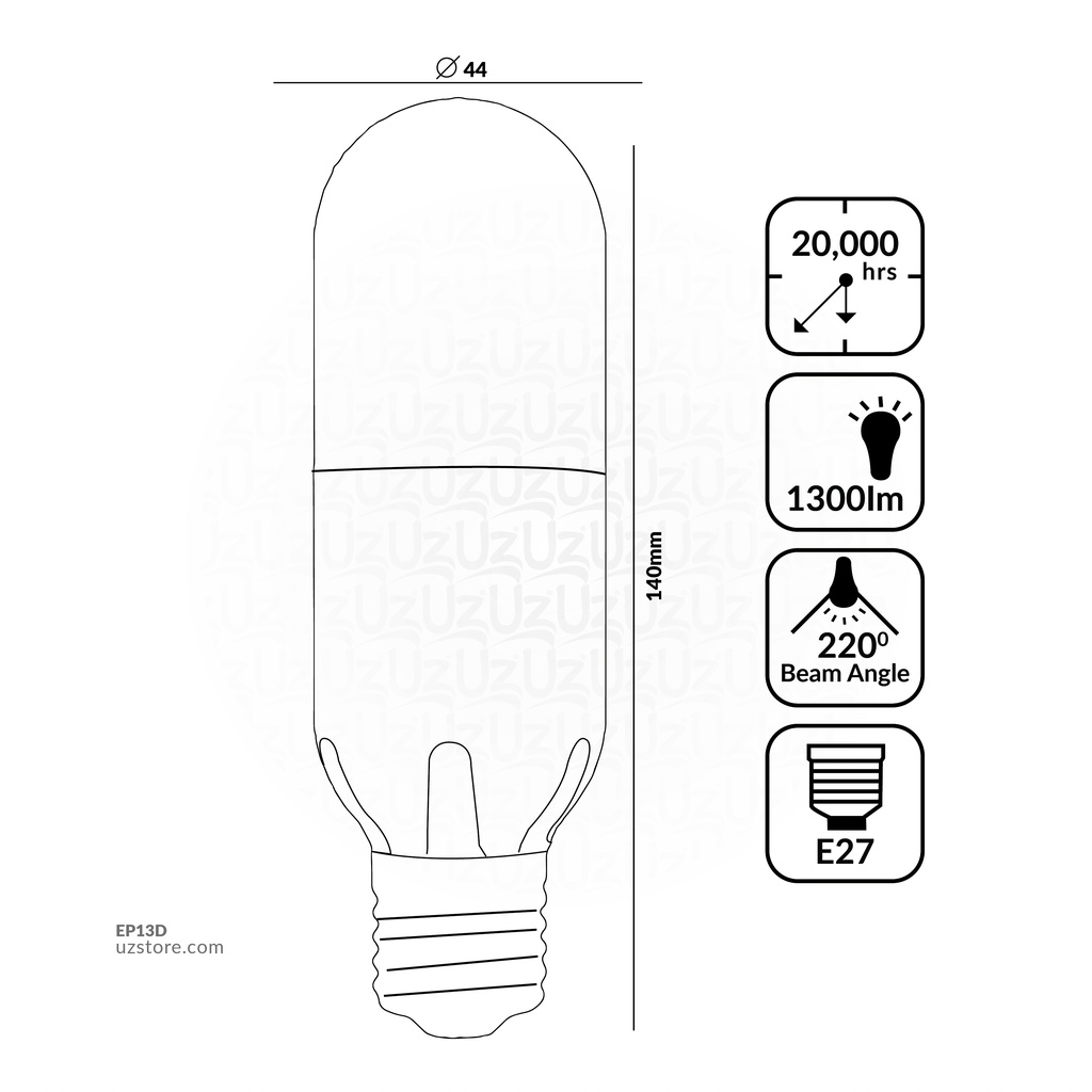 OPPLE LED Stick Lamp13W Daylight E27   