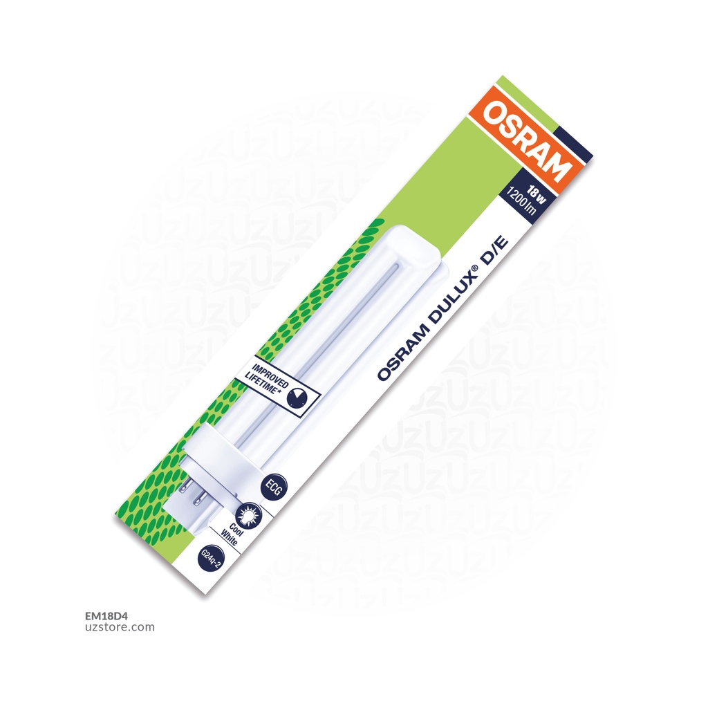 OSRAM DULUX-DE 18W COOL WHITE G24Q-2 4 PIN