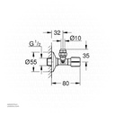 GROHE Angle valve 1/2" , 22037GL0 , cool sunrise