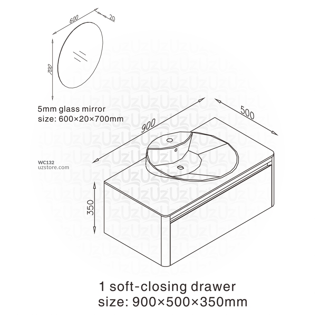 Wash Basin With Cabinet
KZA-1818090