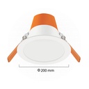 6500K 8'' OSRAM COMFO DOWNLIGHT  23W, 2200LM, 30000 HRS - NON DIMMABLE - IP20