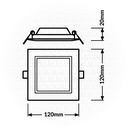 OSRAM LED SLIM PANEL DOWN LIGHT SQUARE 4" 9W Half white 4000K