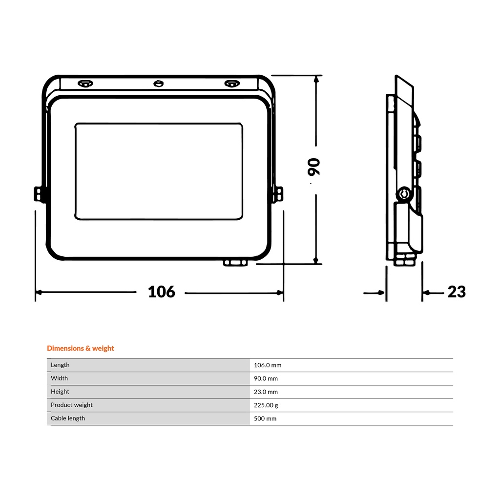 OSRAM LEDVANCE LED ECO FLOODLIGHT 10W 6500K IP65 650LM 30000 HRS 