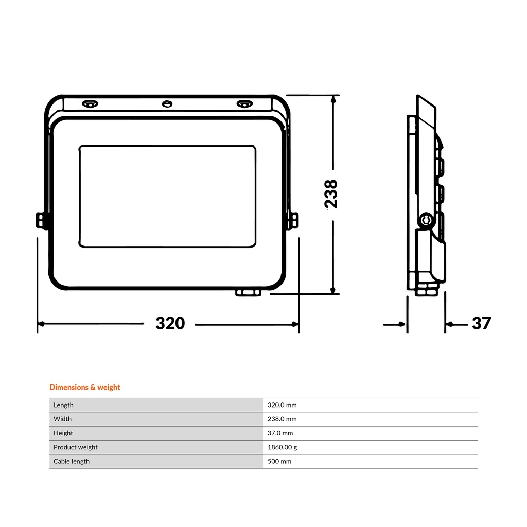 OSRAM LEDVANCE LED ECO FLOODLIGHT 100W 6500K IP65 6500LM 30000 HRS