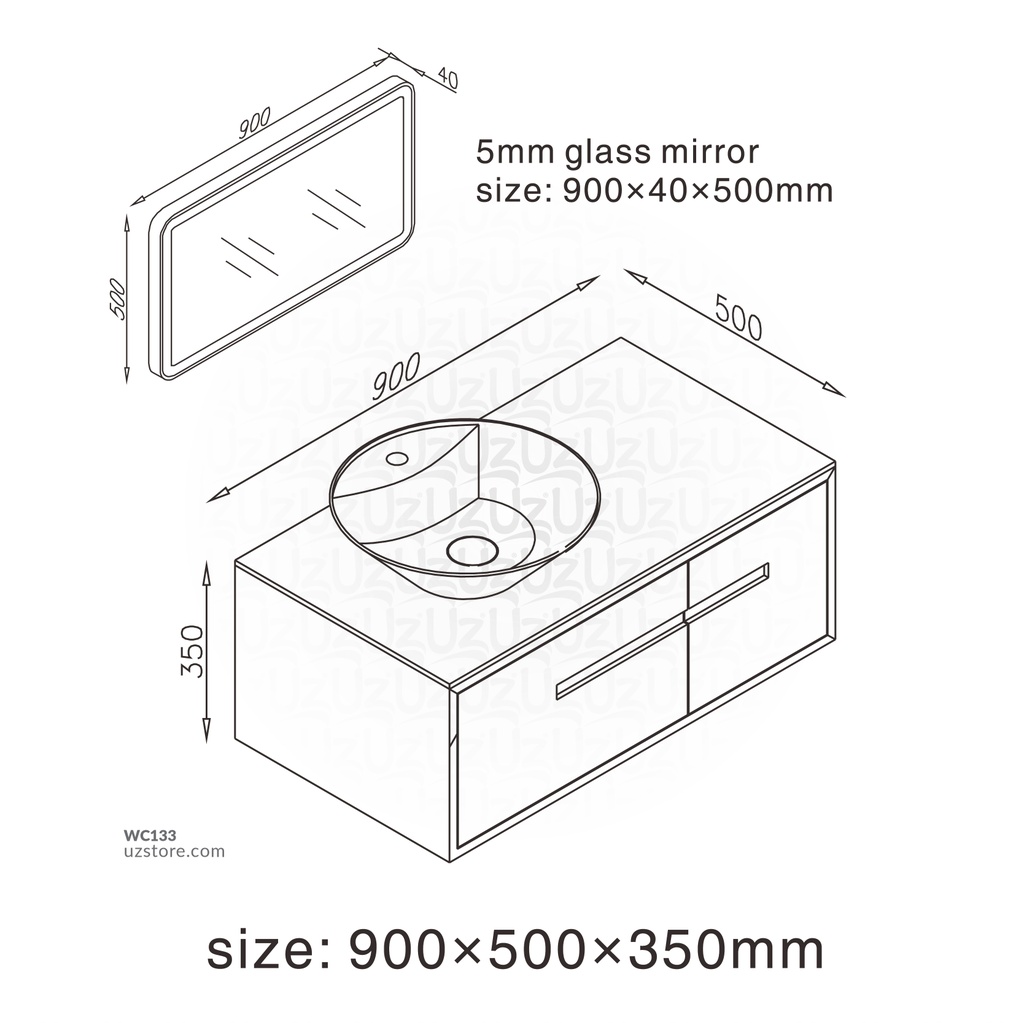 Wash Basin With Cabinet
KZA-1816090