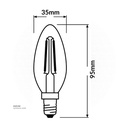 Osram Lamb 4W, E27, Flemental 2700K, CLEAR