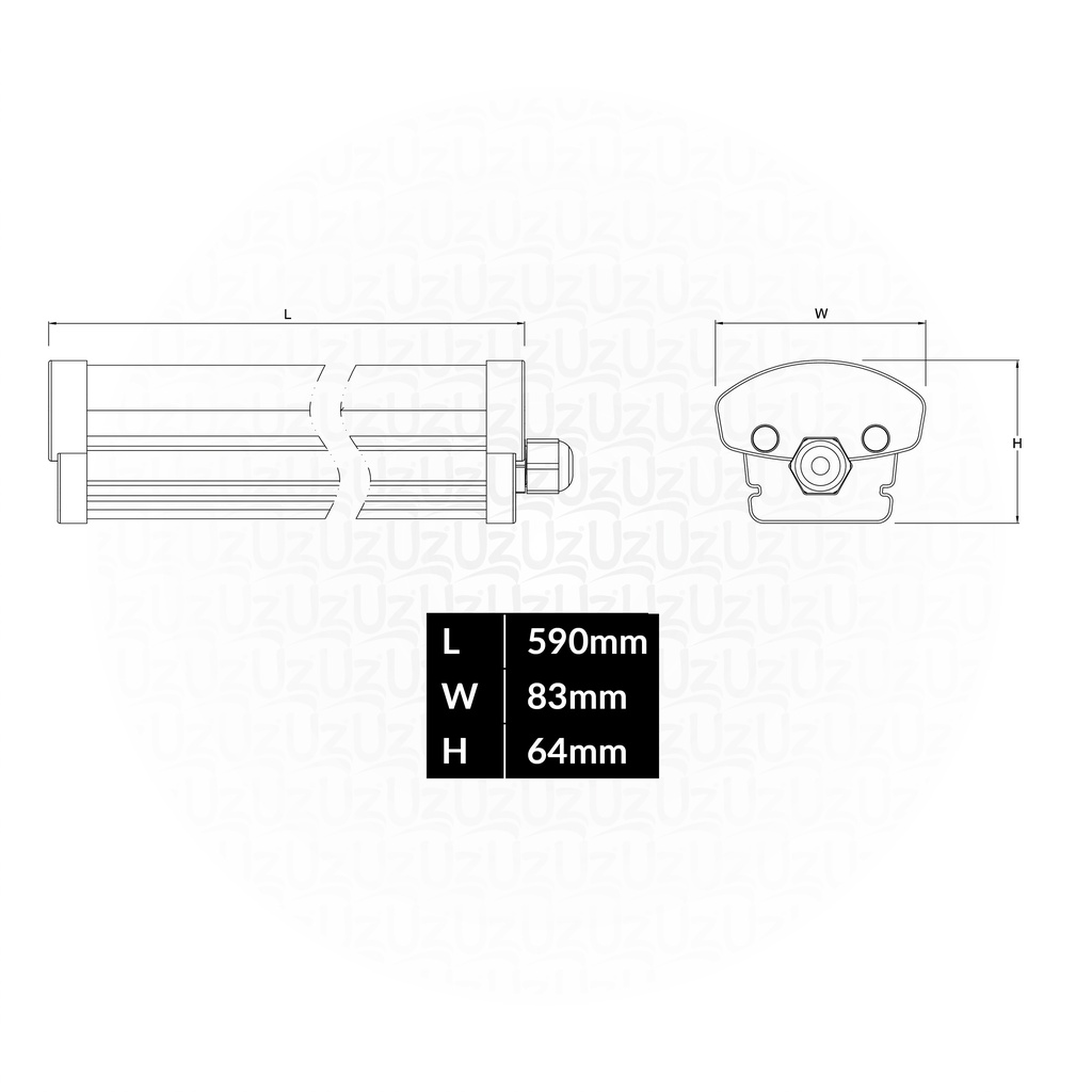 OSRAM ECOFITZ LED WP 2FEET DOUBLE 20W 5700K 12X1 IP65 30000HRS 