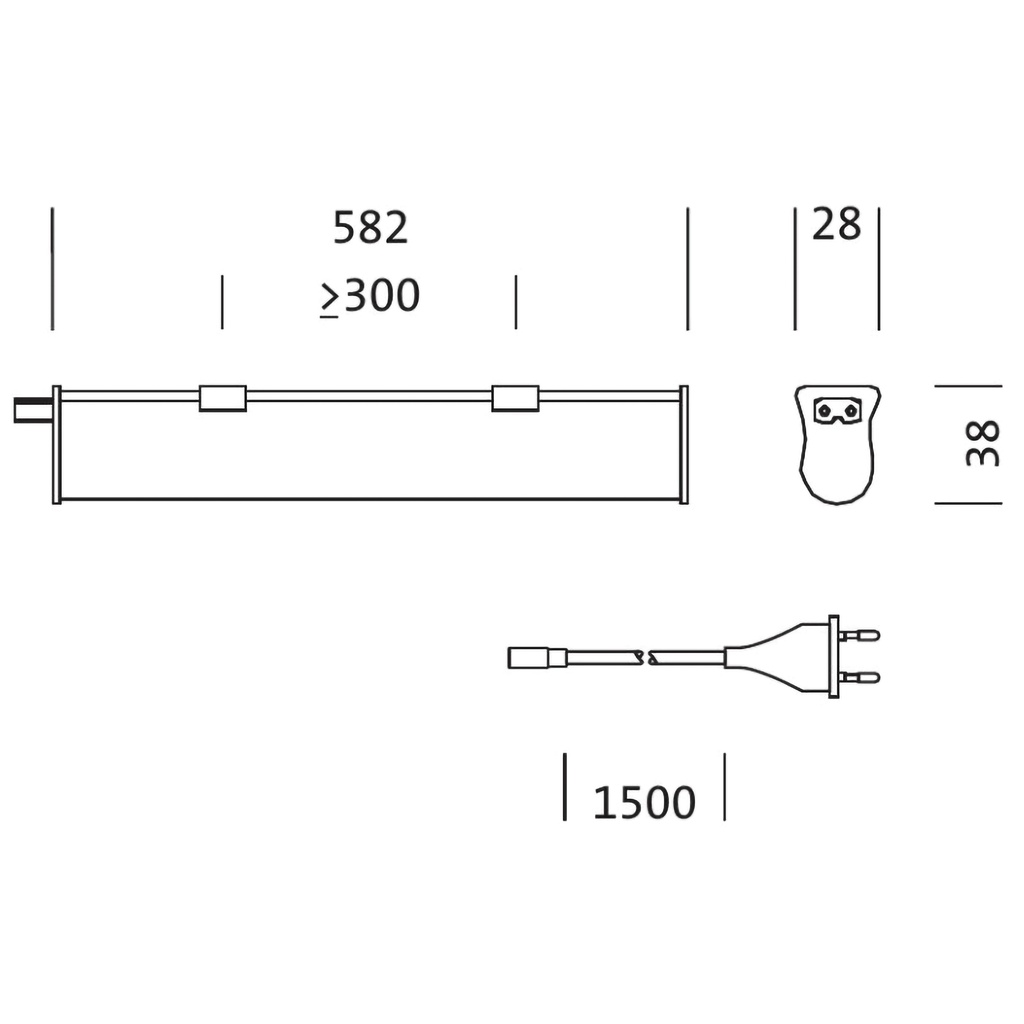 OSRAM 4000K (COOL WHITE) 2FT LED BATTEN 7W, 610LM, 20000 HRS