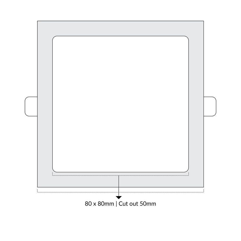 LTF 3W Square Panel light Sigma Warm white