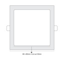 LTF 3W Square Panel light Sigma Warm white