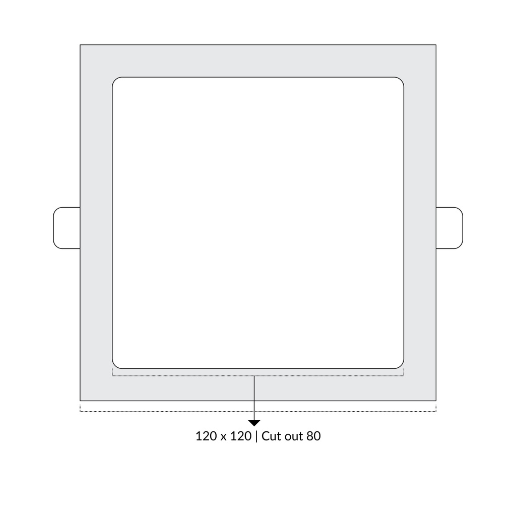 LTF 6W Square Panel light Sigma Warm white