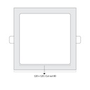 LTF 6W Square Panel light Sigma Warm white