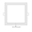 LTF 12W Square Panel light Sigma Warm white