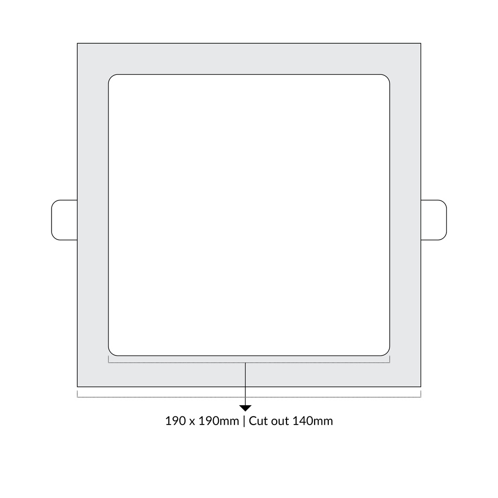 LTF 15W Square Panel light Sigma Warm white