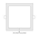 LTF 15W Square Panel light Sigma Warm white