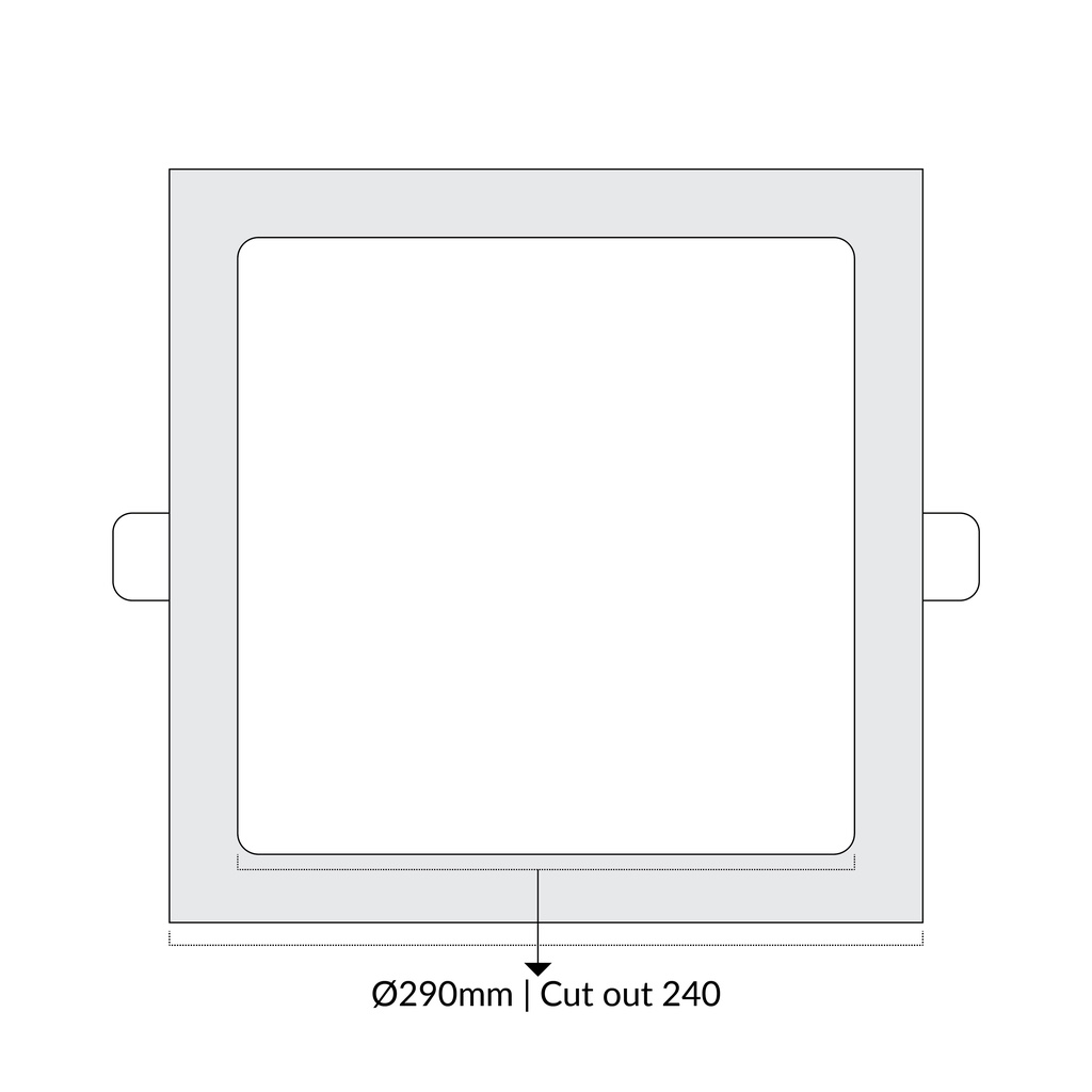 LTF 24W Square Panel light Sigma Daylight