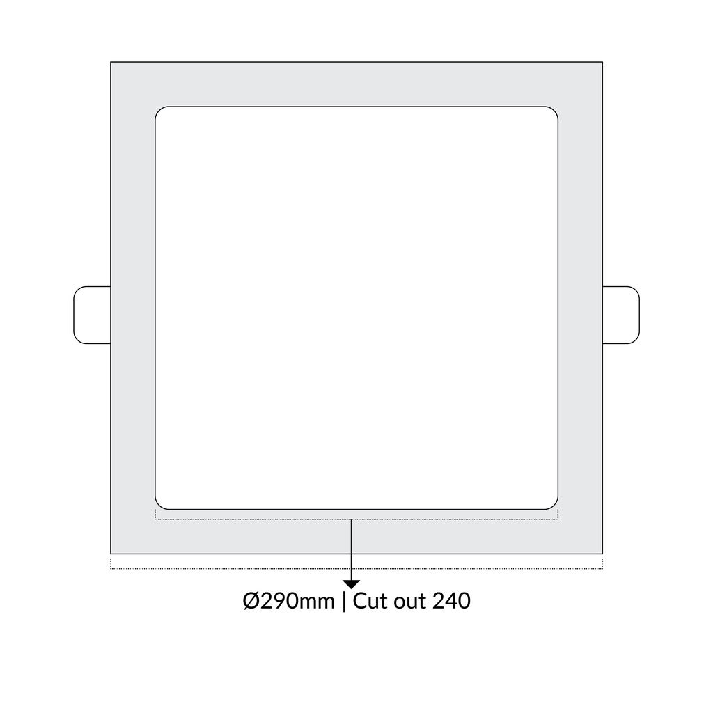 LTF 24W Square Panel light Sigma Warm white