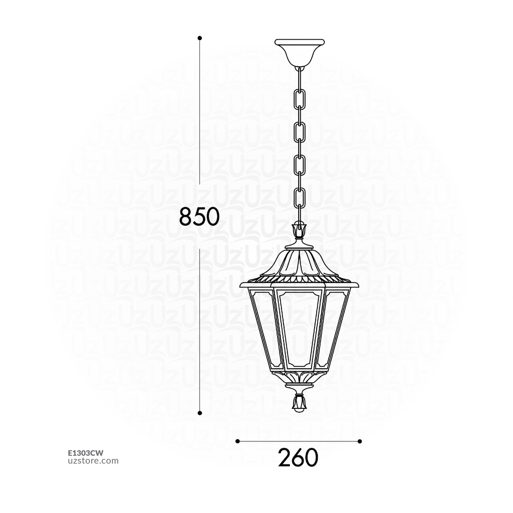 FUMAGALLI SICHEM/RUT HANGING CLEAR E27 WH Made in Italy 