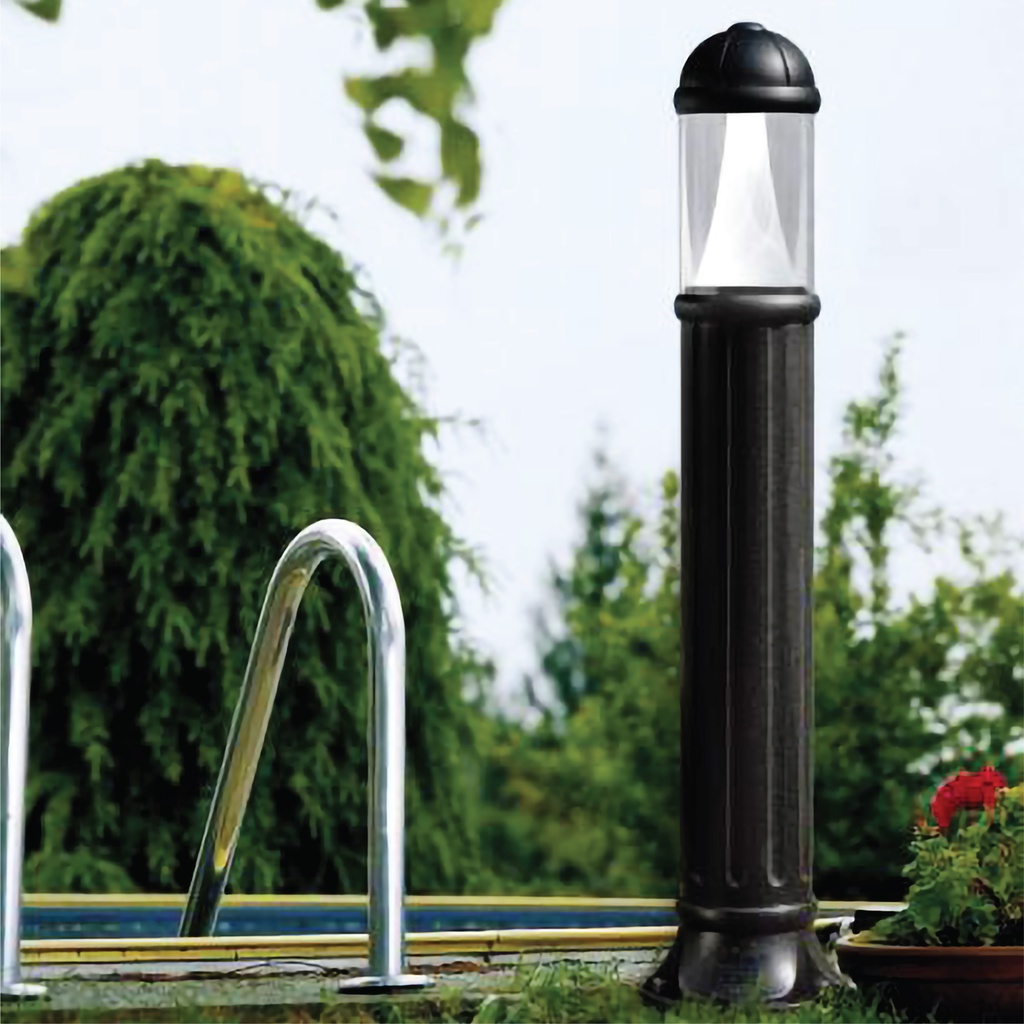 FUMAGALLI SAURO BOLLARD 1100MM RESIN LOUVRE  BK Made in Italy 