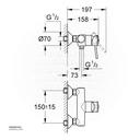 GROHE BauClassic OHM shower exposed 32867000