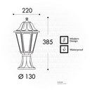 FUMAGALLI MIKROLT/ANNA STAND CLEAR E27  BK Made in Italy 