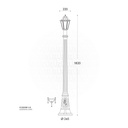 FUMAGALLI ARTU'/ANNA POLE 1820MM CLEAR E27 6W 4000K   BK Made in Italy 