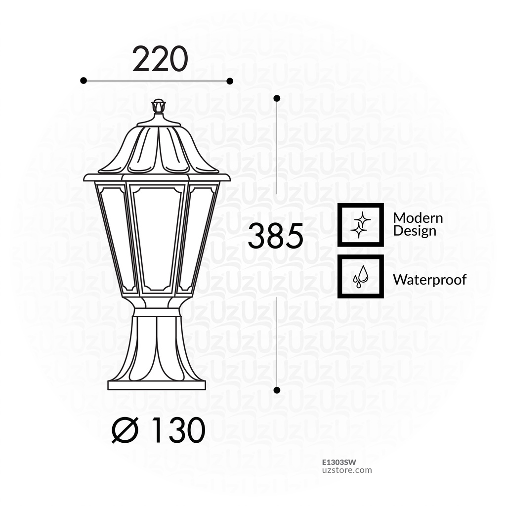 FUMAGALLI MIKROLT/ANNA STAND CLEAR E27 WH Made in Italy 