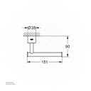 GROHE Atrio Toilet paper holder , 40313003 , chrome