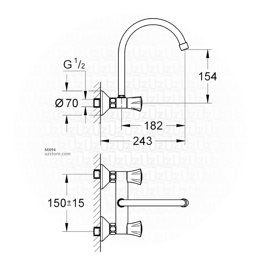 Sink Mixer (Wall . Nop) GROHE