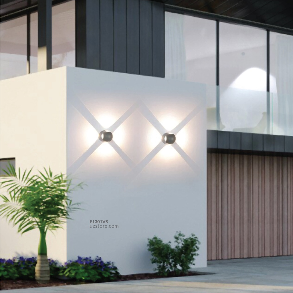 LED Outdoor Wall LIGHT Ball-shaped W842 4*3W WW Silver AC85V-265V