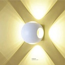 LED Outdoor Wall LIGHT Ball-shaped W842 4*3W WW Silver AC85V-265V