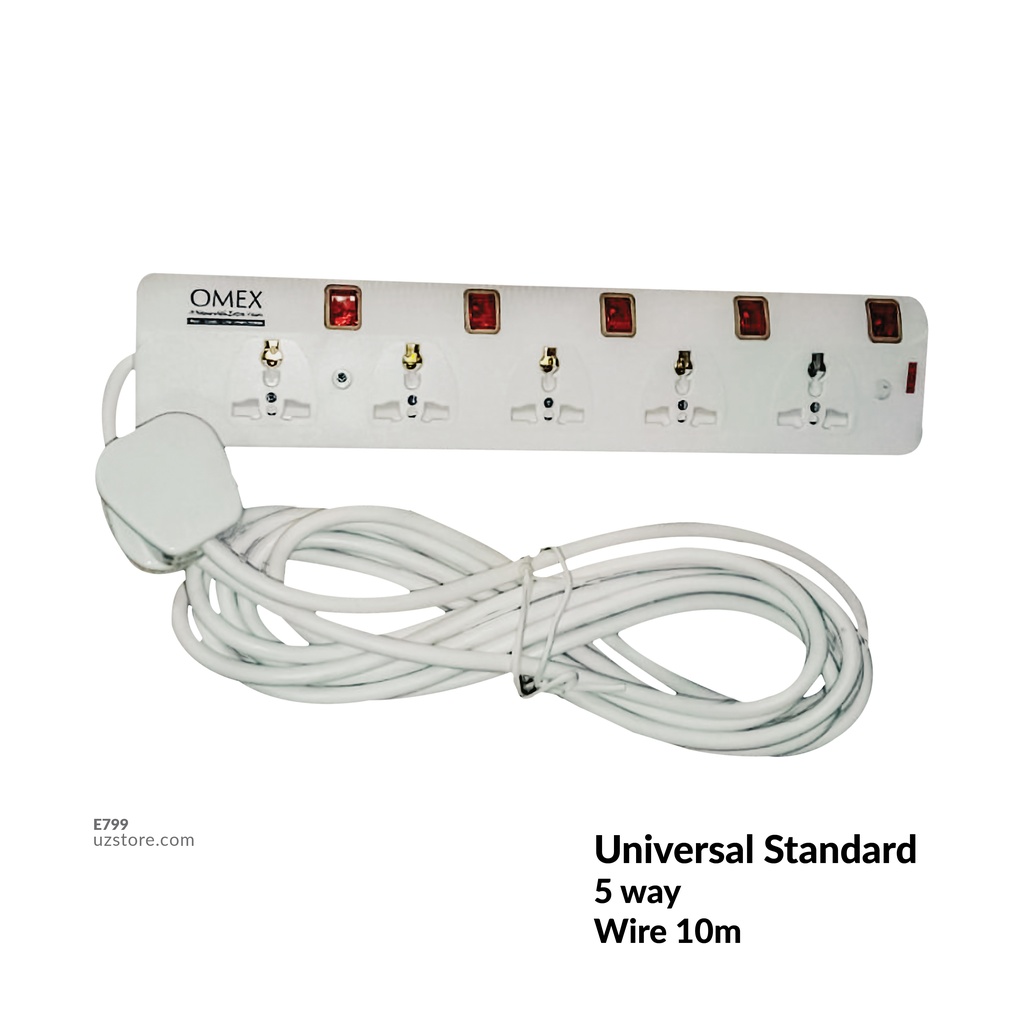 Extension bar with wire10m 5way OMEX