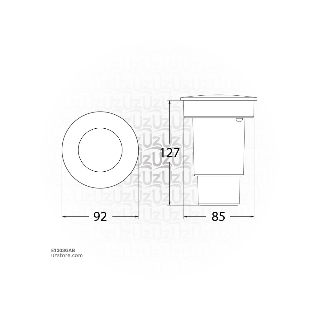 FUMAGALLI CESI 90 BURRIED GU10 3.5W 4000K  BK Made in Italy 