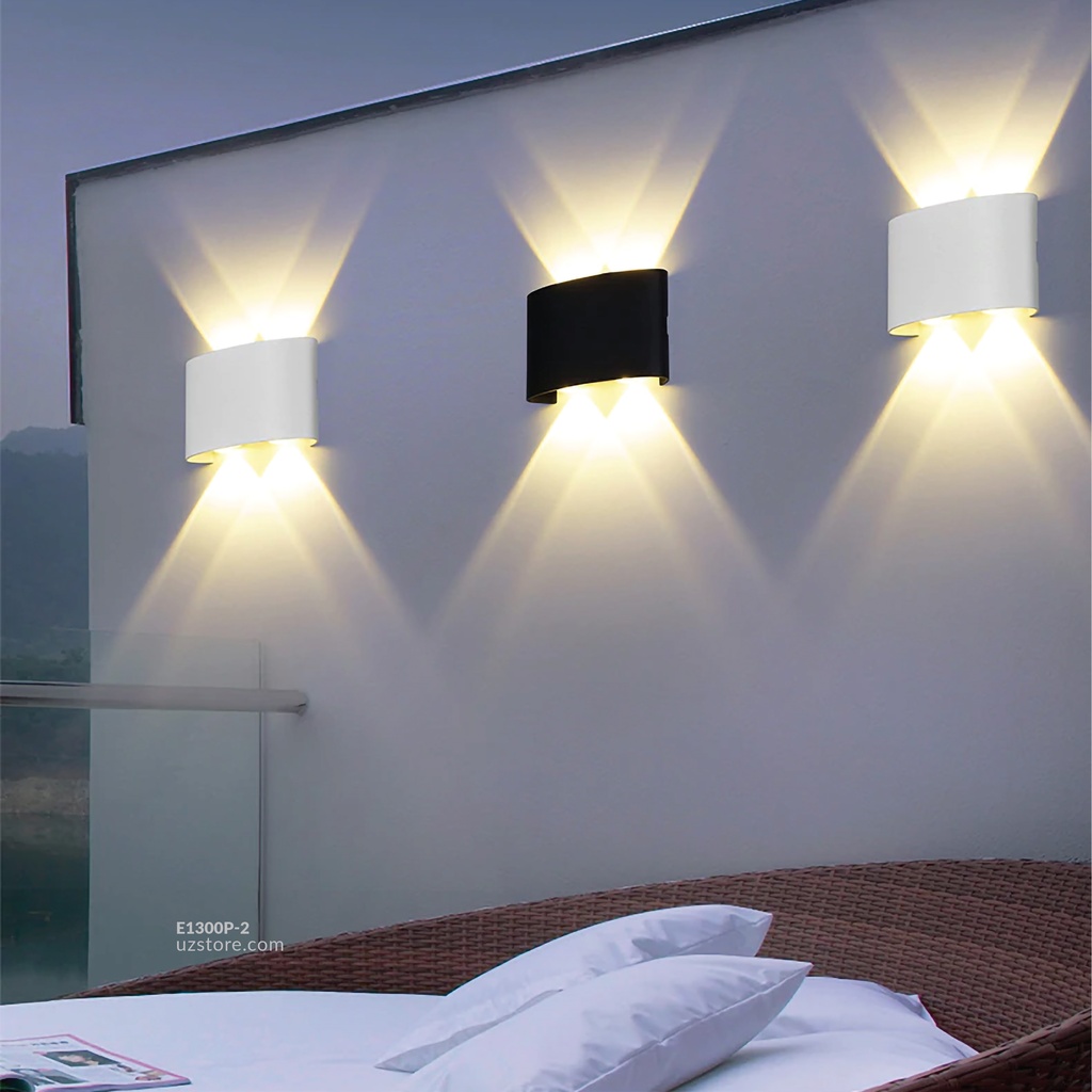 LED Outdoor Wall light 038  4*3W WW Silver  AC85V-265V 