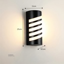 LED Outdoor Wall LIGHT W23 12W WW BLACK AC85V-265V