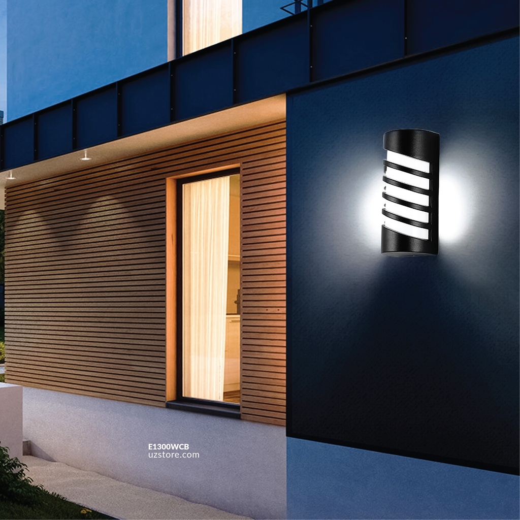 LED Outdoor Wall LIGHT W23 12W WW BLACK AC85V-265V