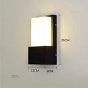 LED Outdoor Wall LIGHT W25 12W WW BLACK AC85V-265V