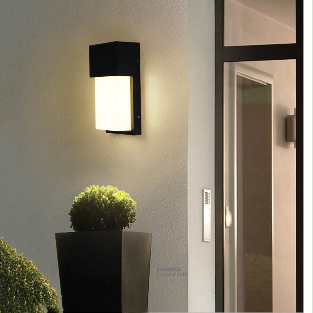 LED Outdoor Wall LIGHT W25 12W WW BLACK AC85V-265V