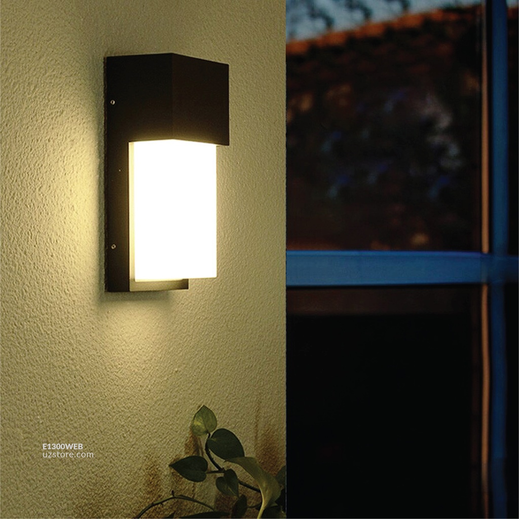 LED Outdoor Wall LIGHT W25 12W WW BLACK AC85V-265V