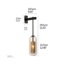 Black Hanging Light MB3158-B-150 Φ270*H680