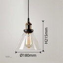 Clear Glass Hanging Light MD1218 φ180*H215