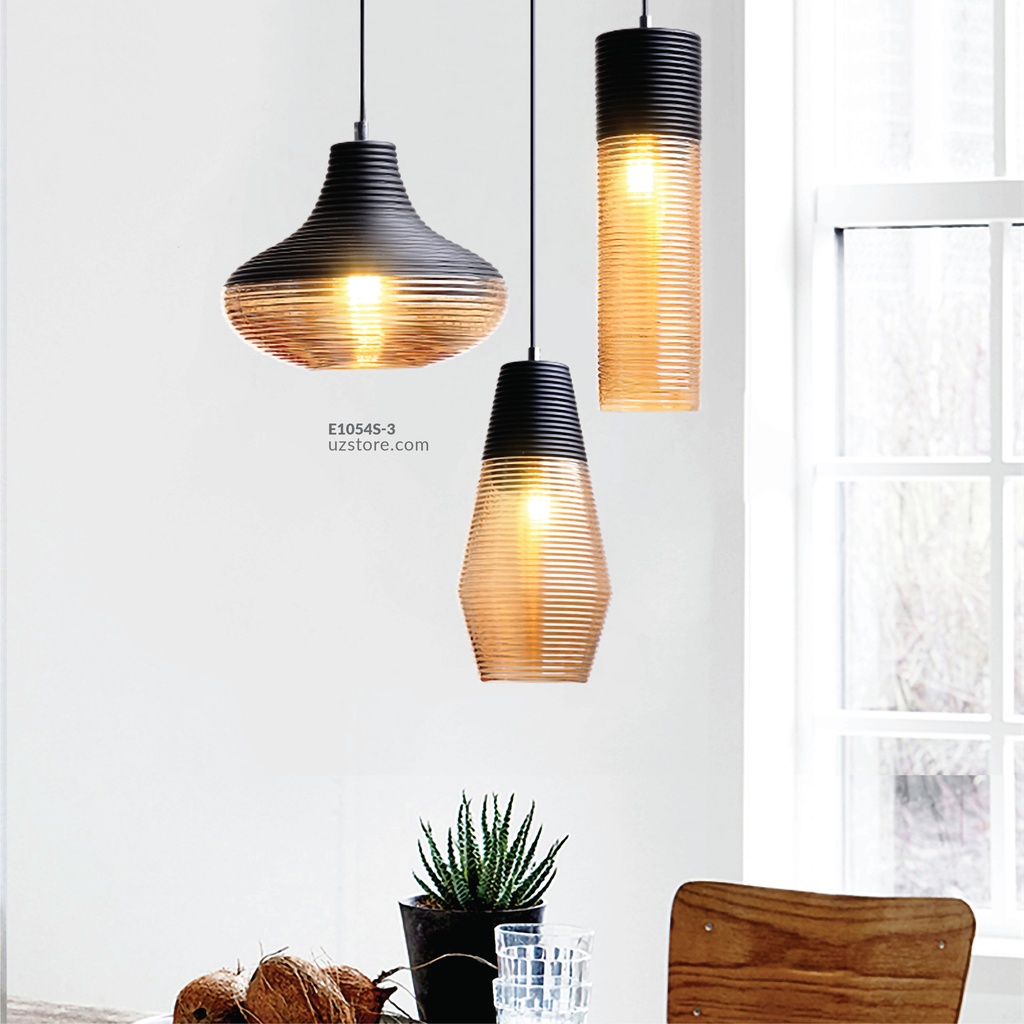 Black + Amber Hanging Light MD3204-3 