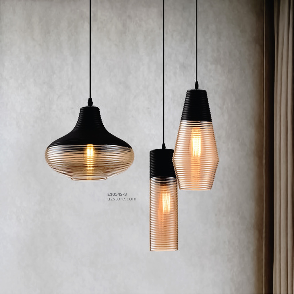 Black + Amber Hanging Light MD3204-3 