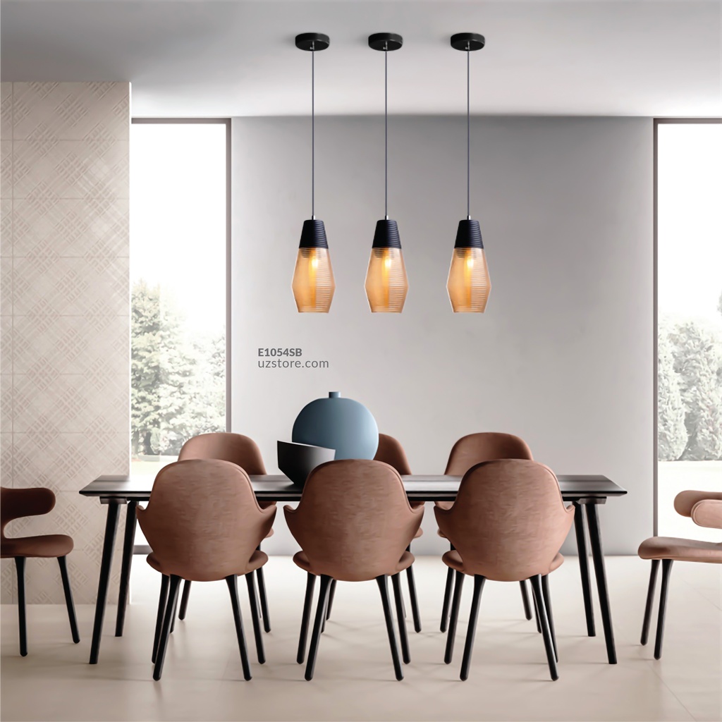 Black + Amber Hanging Light MD3204-B 