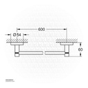 GROHE Essentials Towel Rail 600mm 40366001