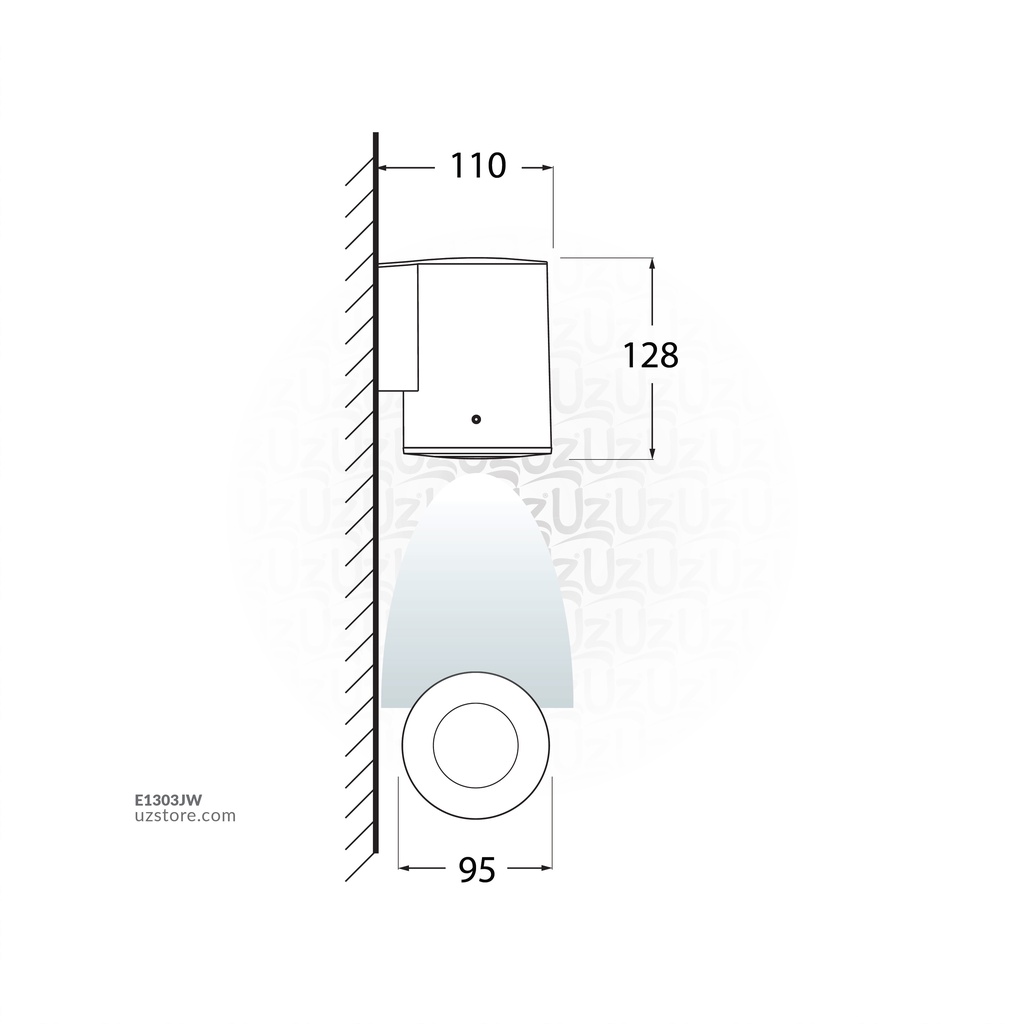 FUMAGALLI FRANCA 90 1L WALL GU10 LED 3.5W 3000K WH Made in Italy 